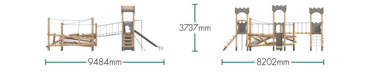 Clamber Tower 3 Triple Deck Castle