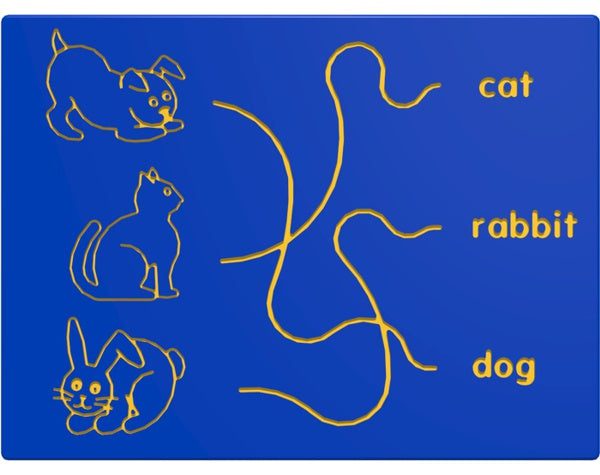 Dog, Cat & Rabbit Trace Play Panel