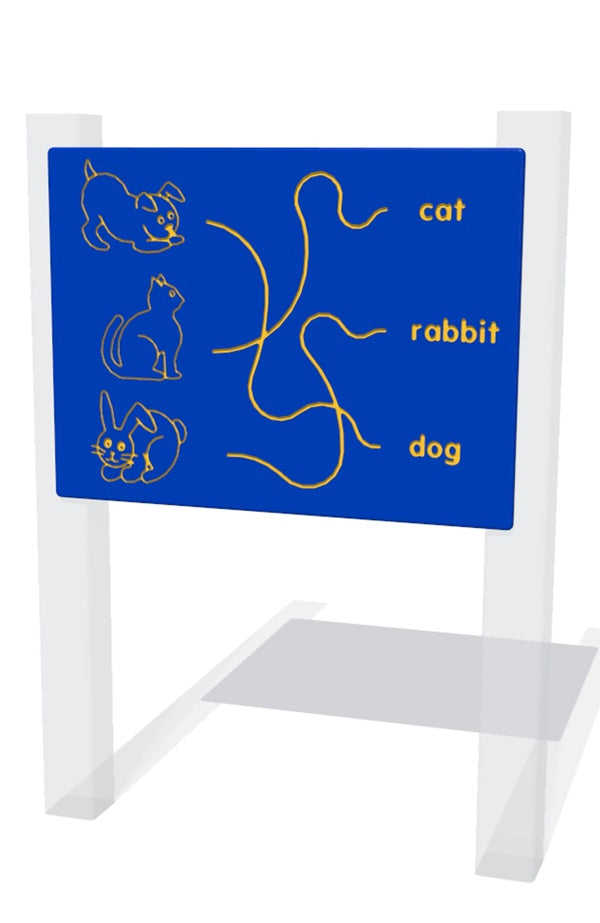 Dog, Cat & Rabbit Trace Play Panel