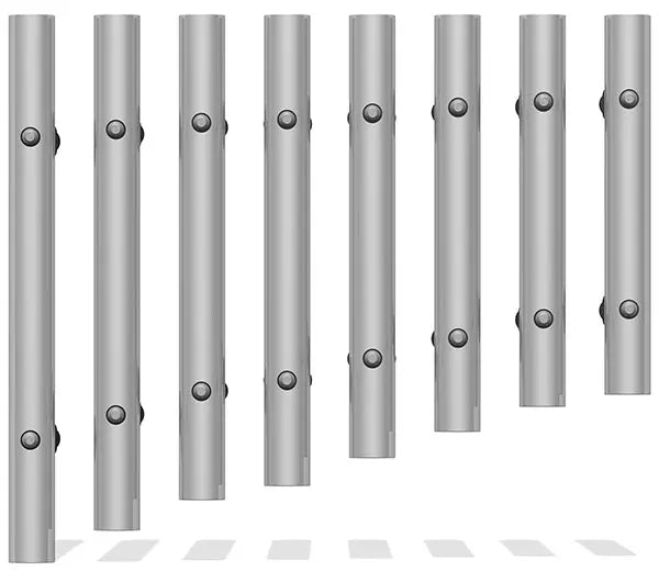 38mm Tube Chimes (set of 8) with Bolt Fixing