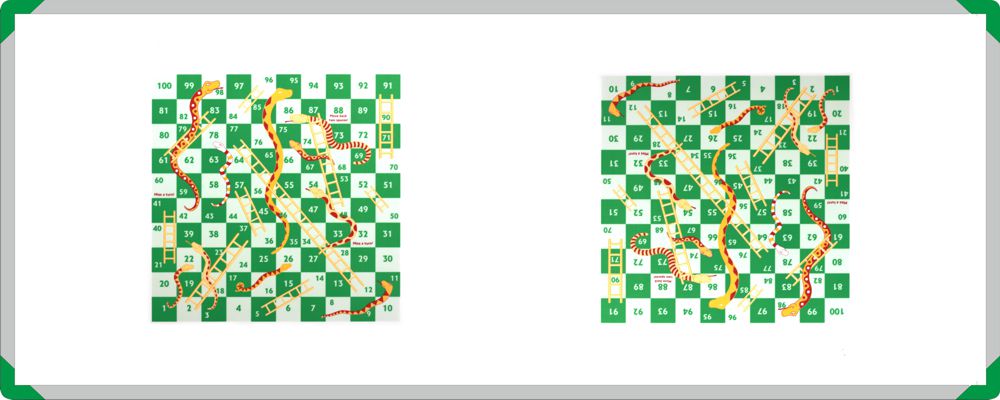 Gameboard Top Kit - Double Snakes & Ladders