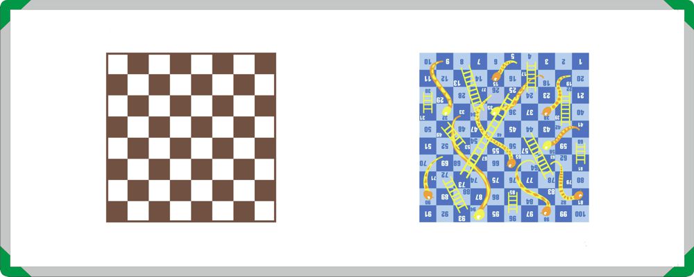 Gameboard Top Kit - Snakes & Ladders with Draughts