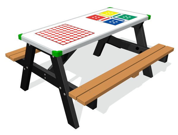 1500mm Picnic Table - Ludo with 4 in a Row