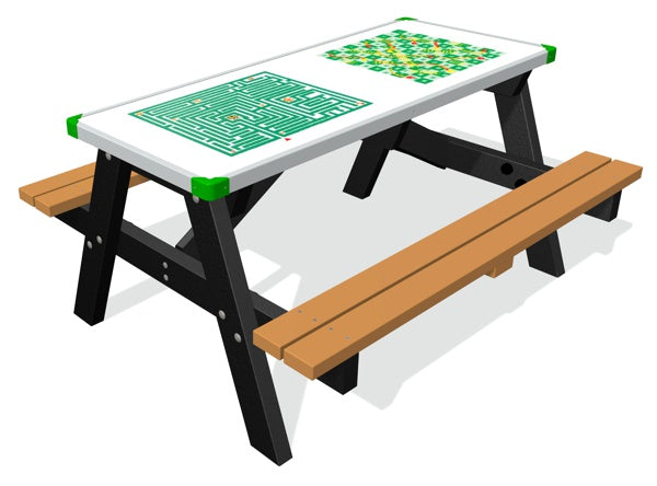 1500mm Picnic Table - Maze with Snakes & Ladders