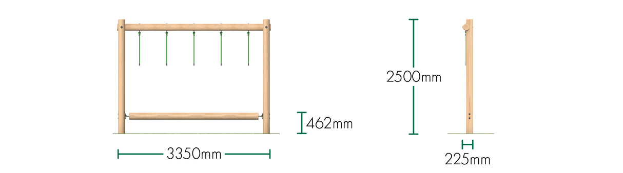 Log Roll with Drop Ropes