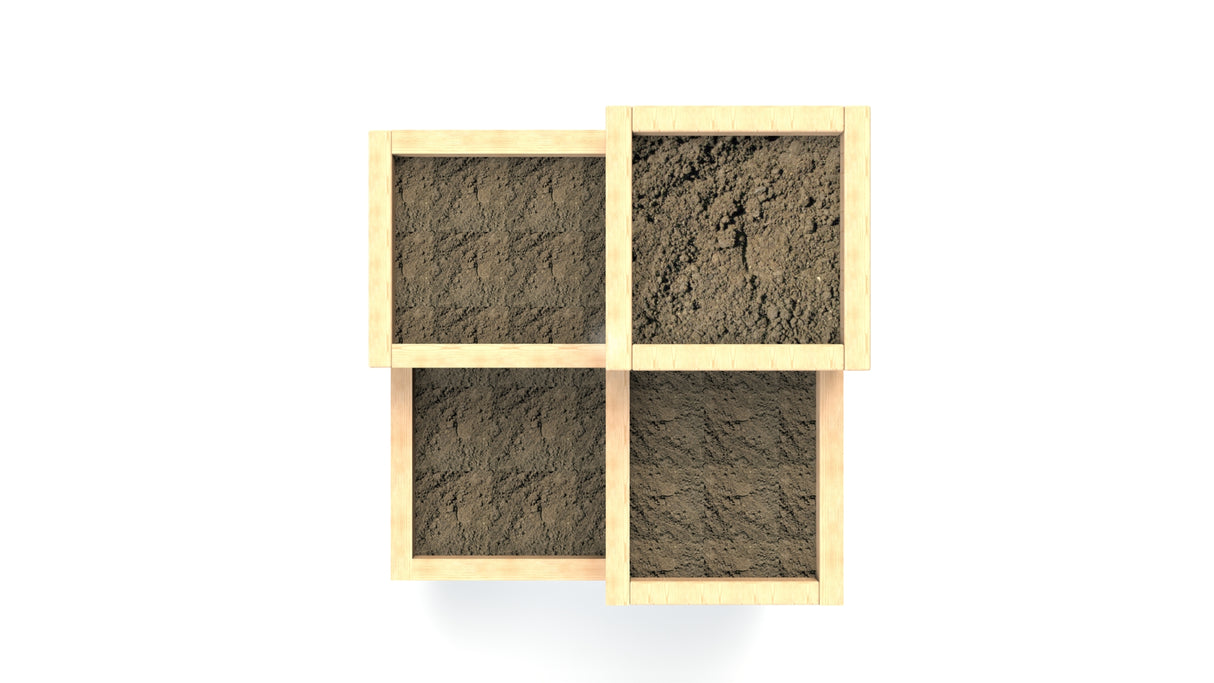 0.9m Raised Tiered Timber Bed