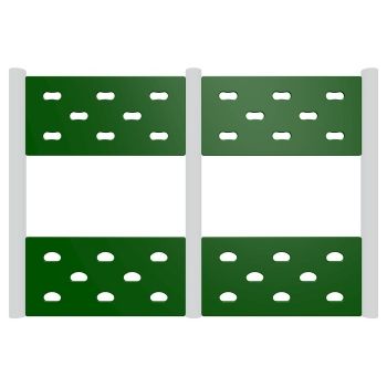 Plain Split-Traverse Wall (4 Panel Set)