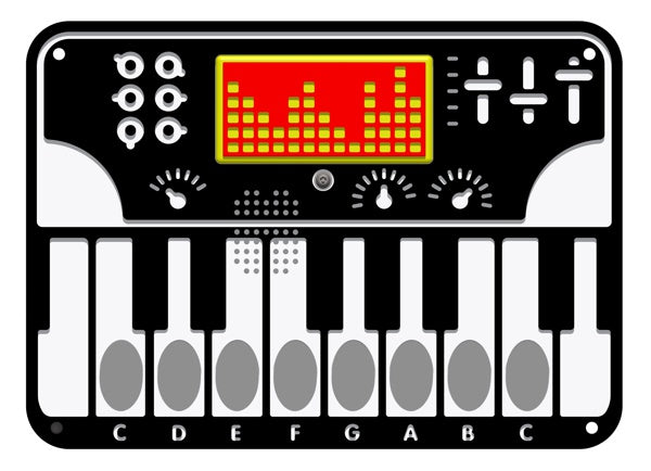PlayTronic Synth Keyboard Panel Insert