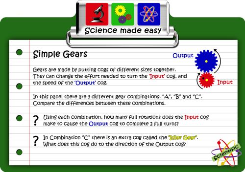 Scientific Gears Play Panel