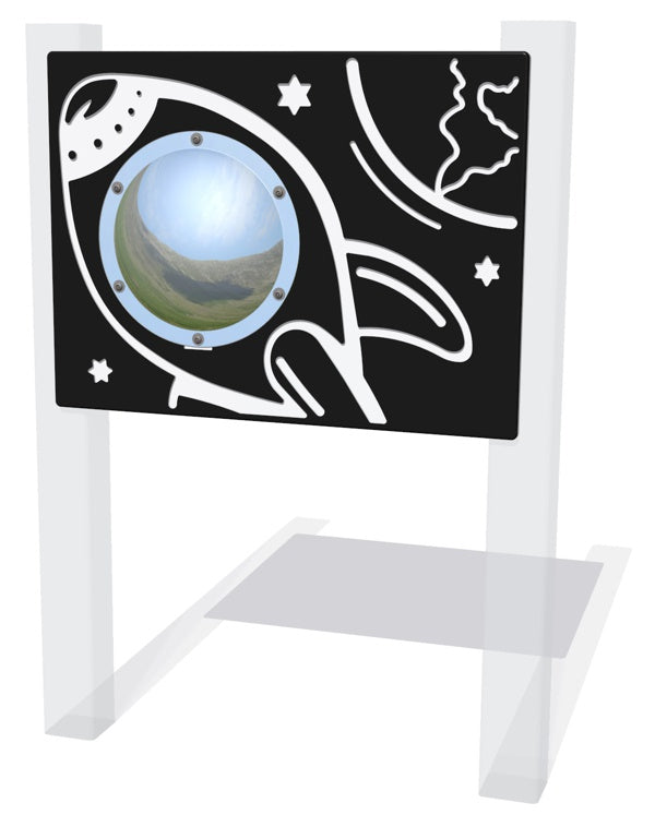 Space Rocket Play Panel Clear Dome