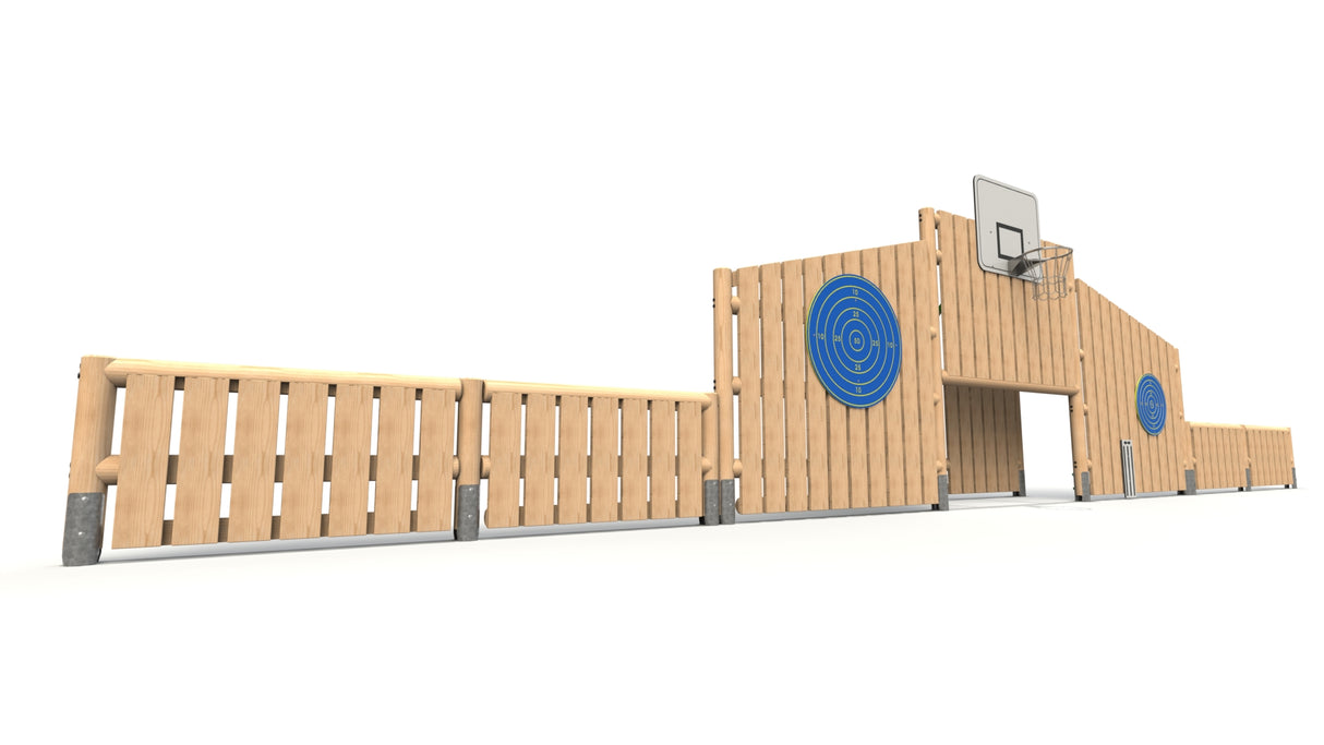 Timber Multi Activity Goal with Kick Panels