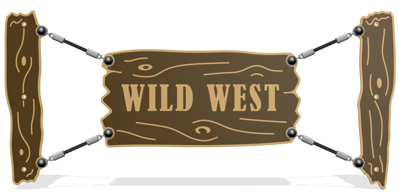 Wild West Rope Sign Play Panel