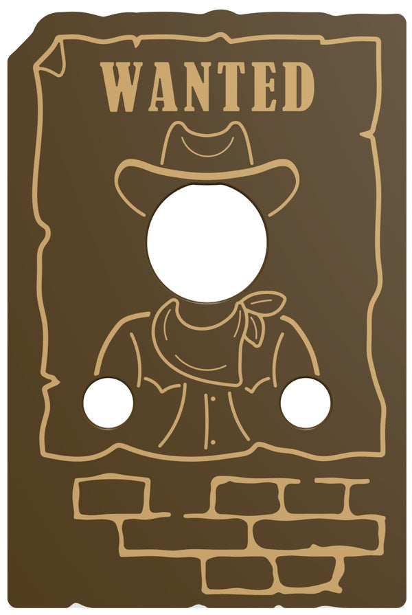 Wild West Wanted Head Thru Panel