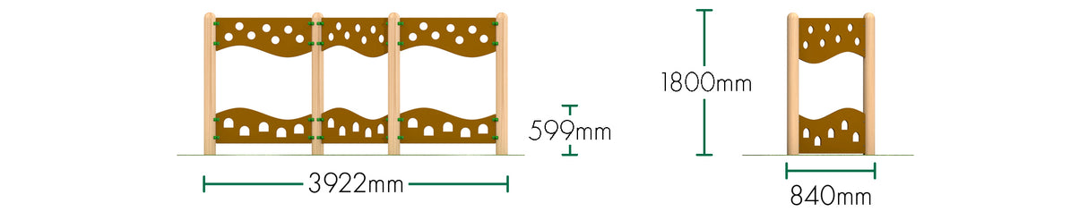 Zig Zag Traverse Wall