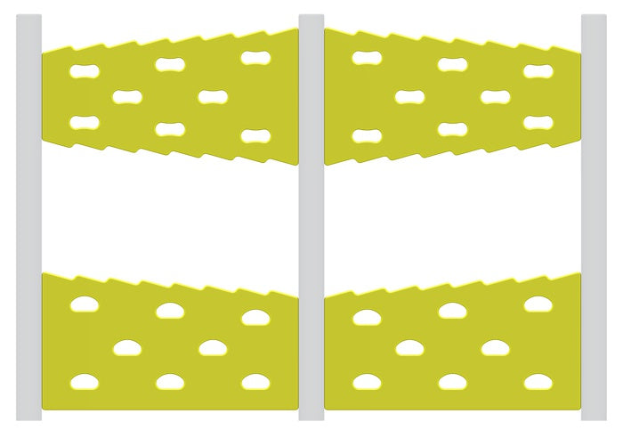 Zig-Zag Split-Traverse Wall (4 Panel Set)