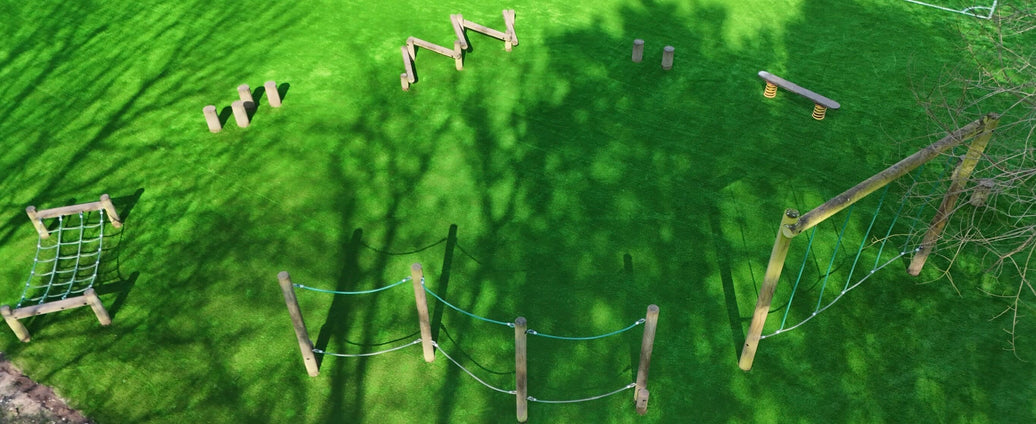 Wooden play trail