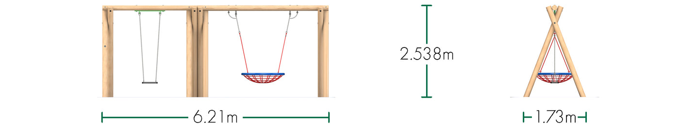 1 Flat & 1 Group Swing