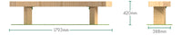 1.3m Curved Bench (Engraved)