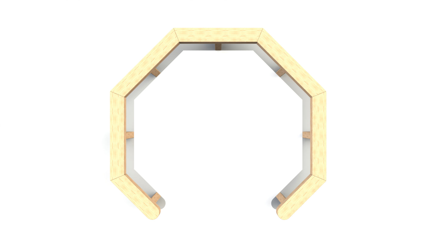 3m Open Octagonal Bench