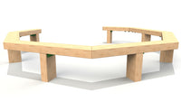 3m Open Octagonal Bench