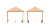 Square Shelter with Seats