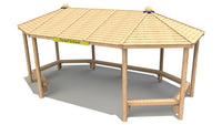 Hexagonal Shelter with Seats