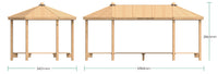 Hexagonal Shelter with Seats