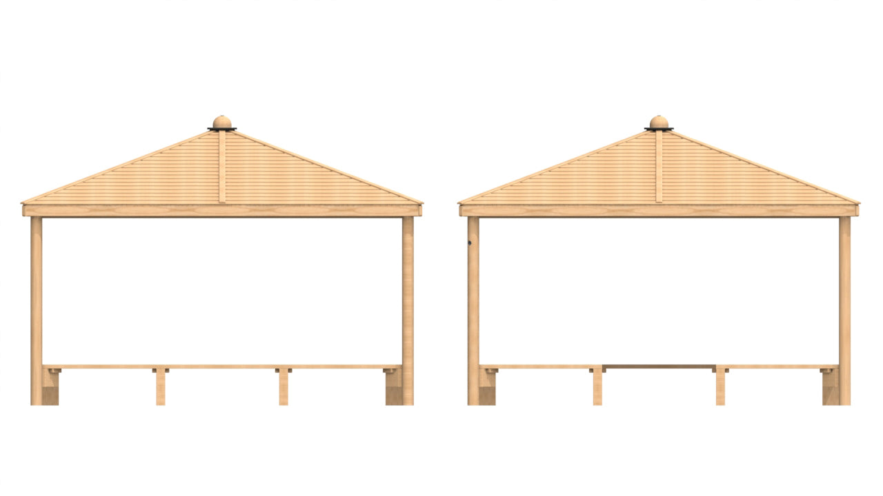 Square Shelter with Seats