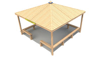 Square Shelter with Seats