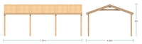 Rectangular Shelter - 7.2 x 4.4m Shelter