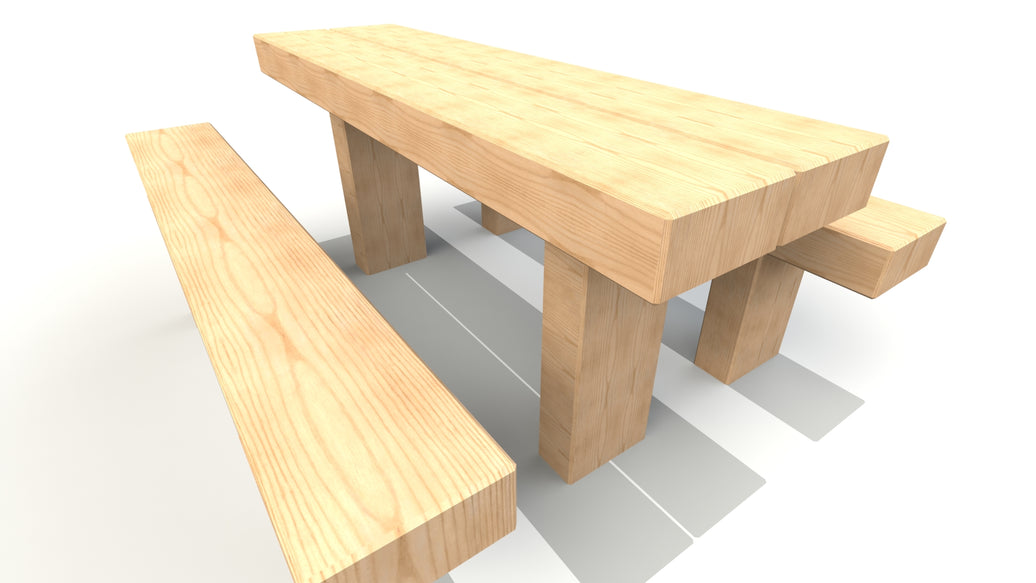 1.4m Sleeper Bench and Table