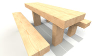 1.4m Sleeper Bench and Table