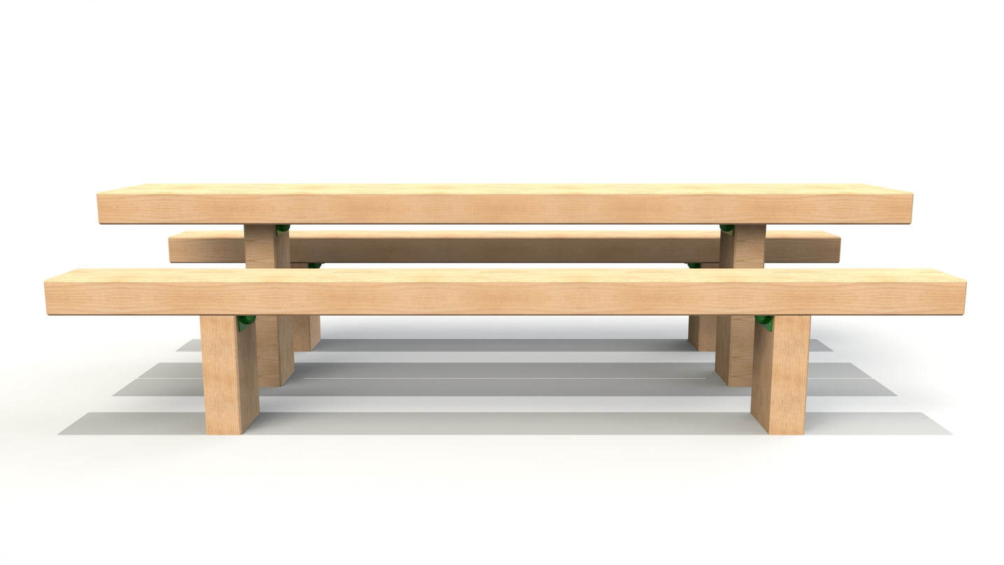 2.4m Sleeper Bench and Table