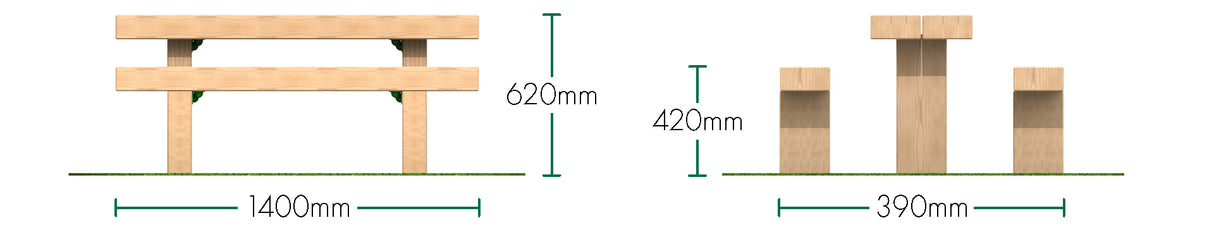 Bench and Table 1.4m