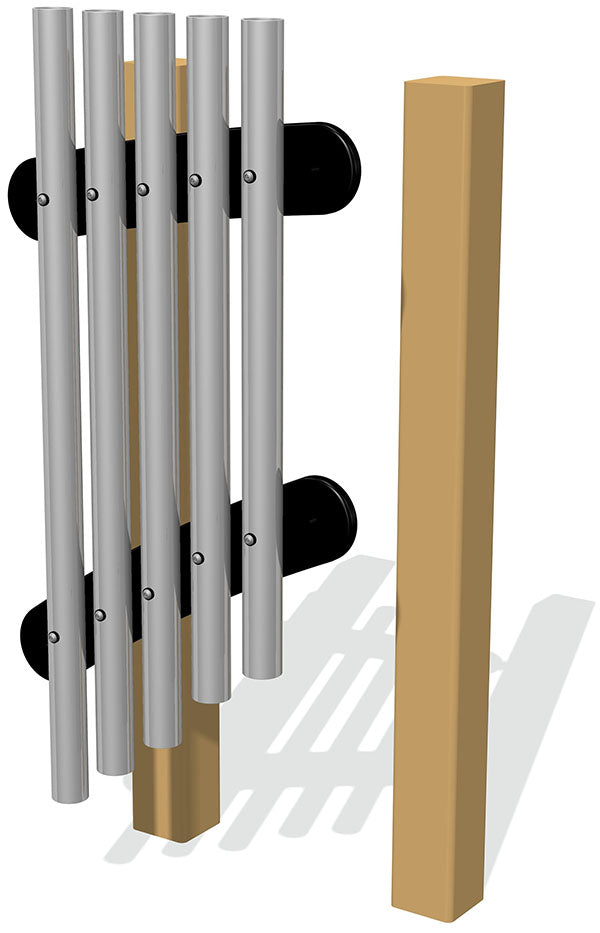 50mm Tube Chimes (5) Rail Mounted Pentatonic