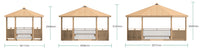 Hexagonal Shelter with Seats, Infills and Floor