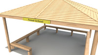 Square Shelter with Seats