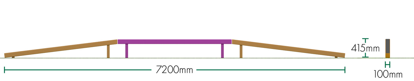 Steel 3 Bar Balance Beam