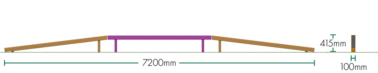Steel 3 Bar Balance Beam