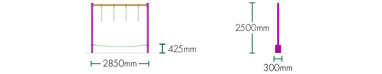 Steel Drop Rope Traverse