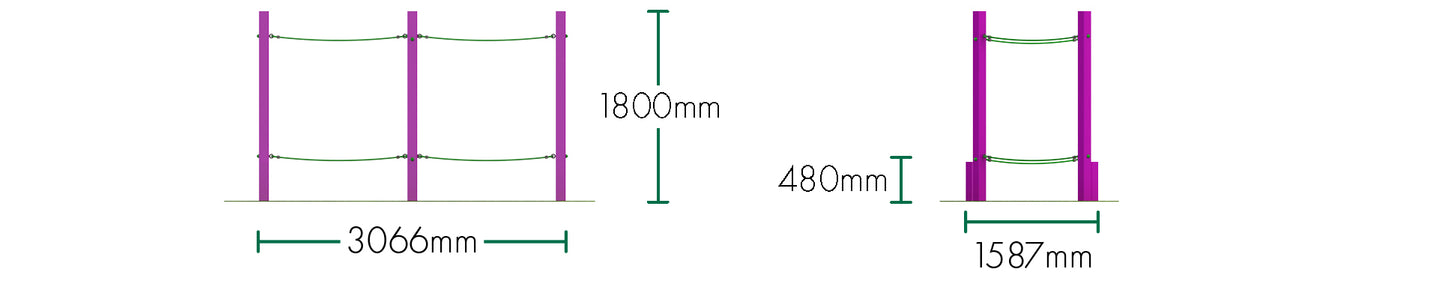 Steel Slalom Rope Walk