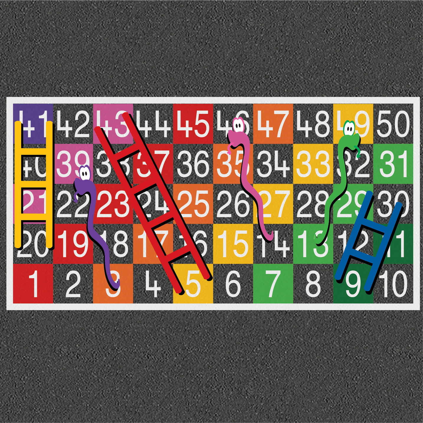Snakes and Ladders 1-50