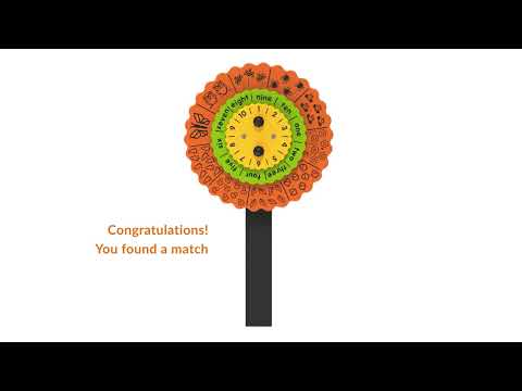 Concentric Counting Flower with Post