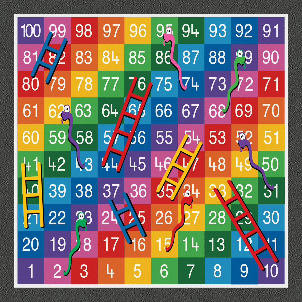 100 Ladder Snakes & Ladders 1-100 – Venture Play UK