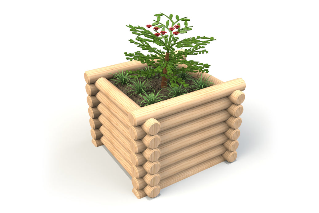 0.9m Round Log Planter