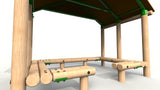 3.0 x 1.9m Shelter With Seats