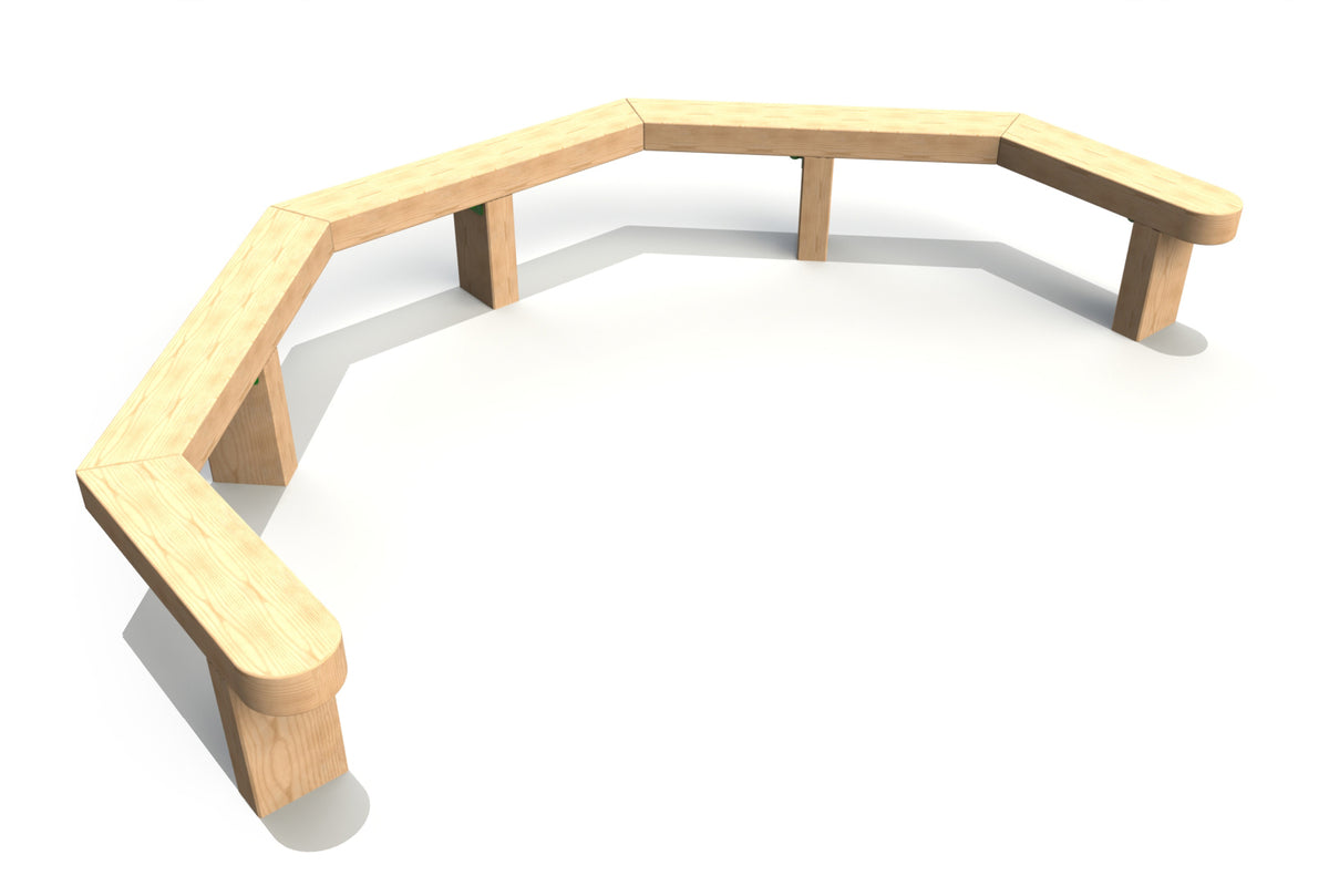 3m Half Octagonal Seat – Venture Play UK