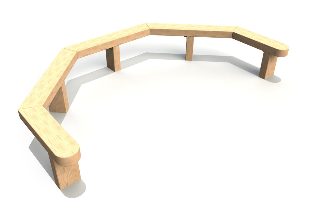 3m Half Octagonal Seat