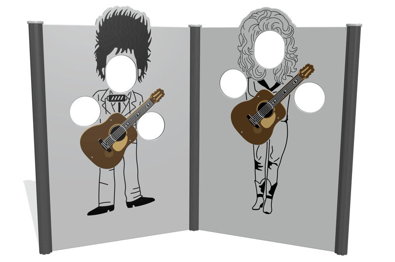 Dolly Photo Opportunity Panel with Posts and Guitar