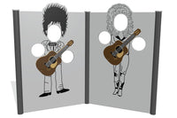 Dolly Photo Opportunity Panel with Posts and Guitar